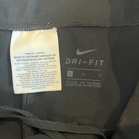 Nike Dri Fit Racer Flash Running Leggings Black Polka Dot Pockets Women Size L - Picture 7 of 7